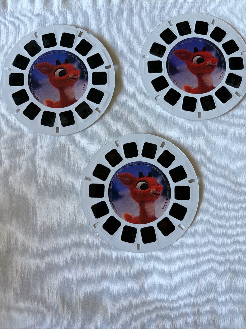 Rudolph vintage View-Master Reels.
